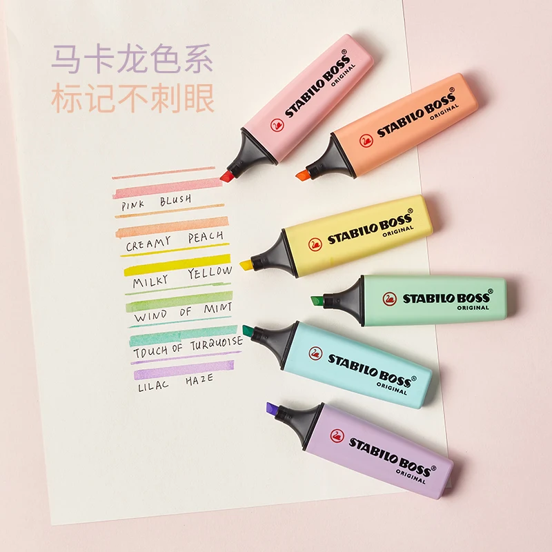 Stabilo Marker Boss - 1/6PCS Germany Stabilo BOSS Macarons Highlighter