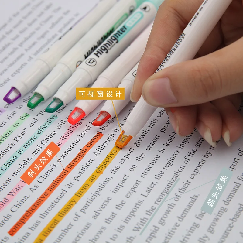 Stabilo Marker Boss - 6 Colors/Set Unique Window Tip Highlighter