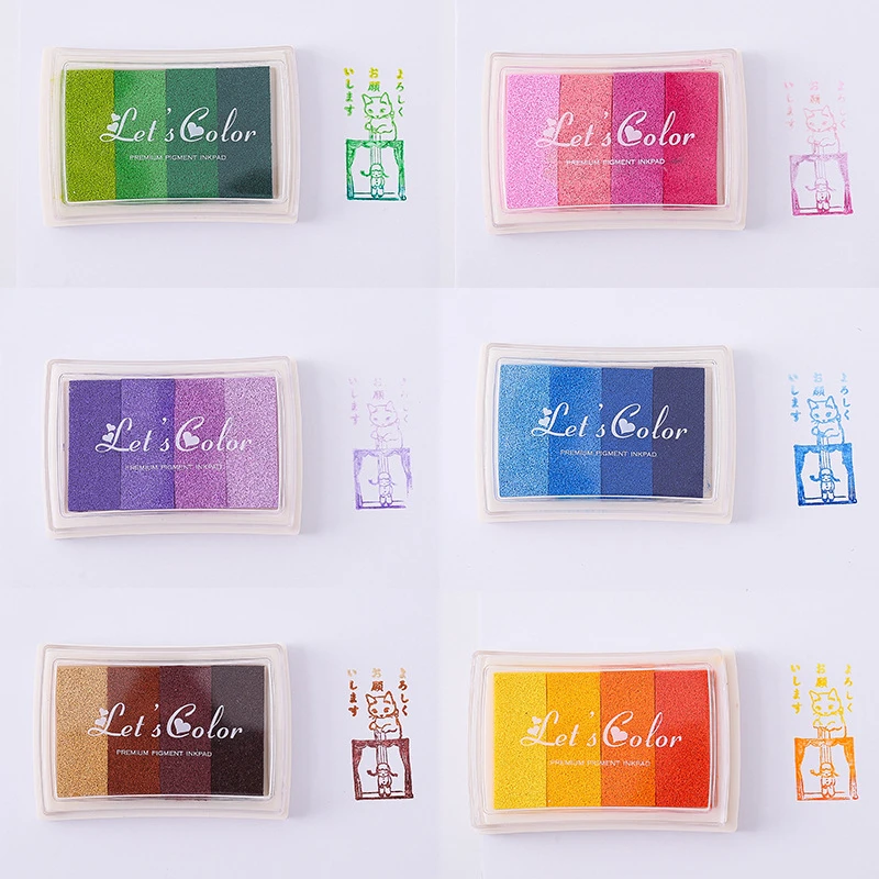1PCS 4 colors Inkpad Ink stamp - Self Inking Stamp 评论和价格