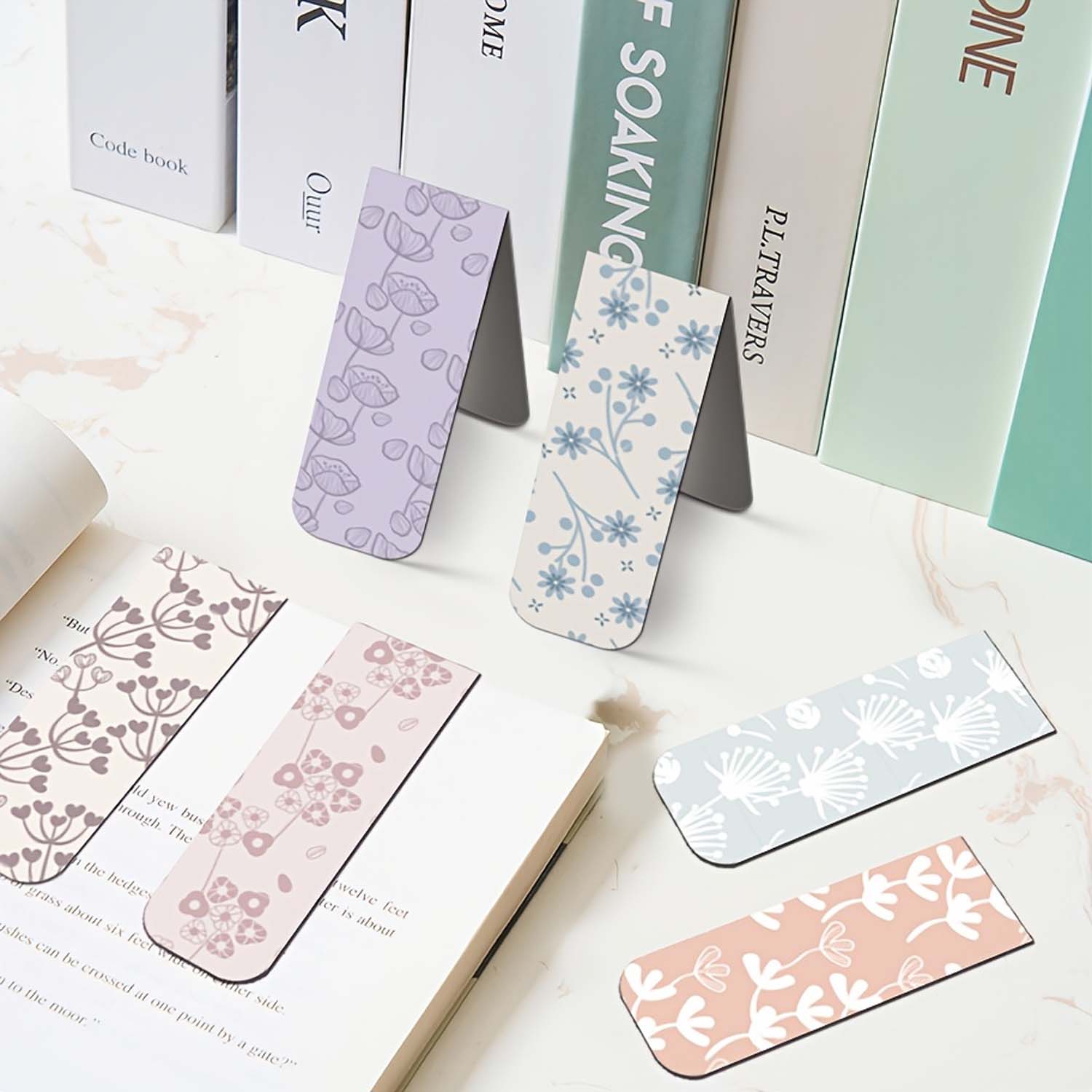 12pcs Flower Magnetic Bookmark - Bookmark Magnetic Clip 评论和价格