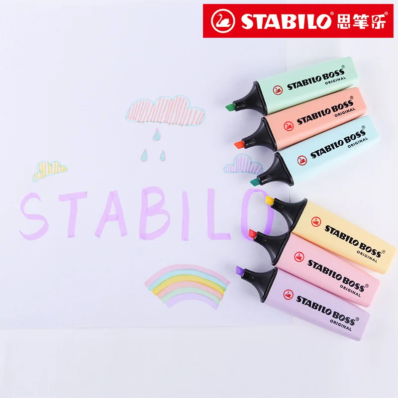 6 Colors STABILO BOSS Macaron  - Stabilo Marker Boss 评论和价格