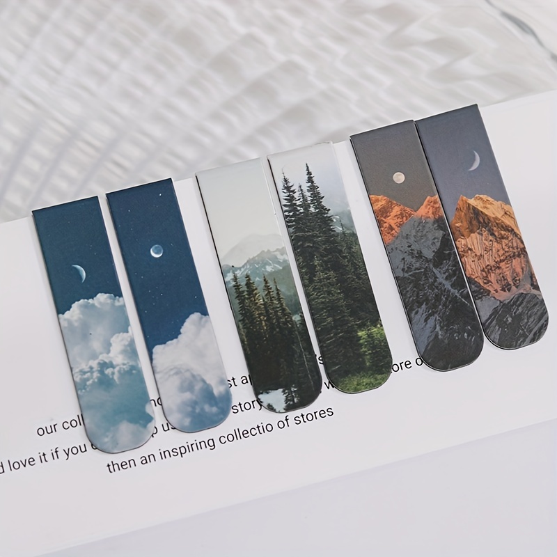 2pcs Landscape Themed Magnetic - Bookmark Magnetic Clip 评论和价格