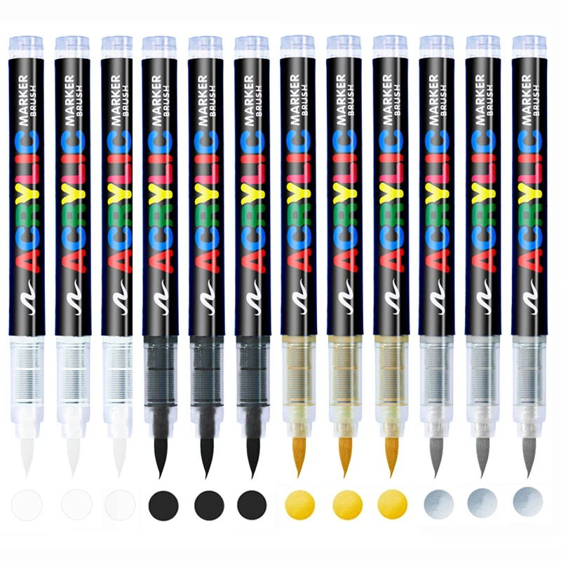 3Pcs Acrylic White Marker Brus - Copic Marker Classic 评论和价格