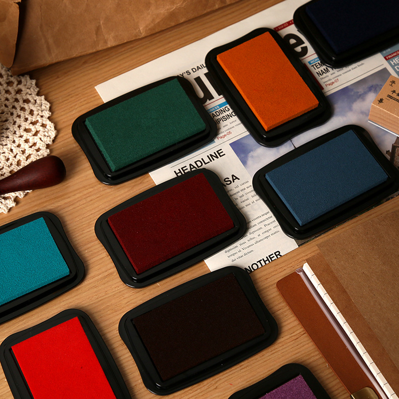12 Colors Vintage Solid Color  - Self Inking Stamp 评论和价格