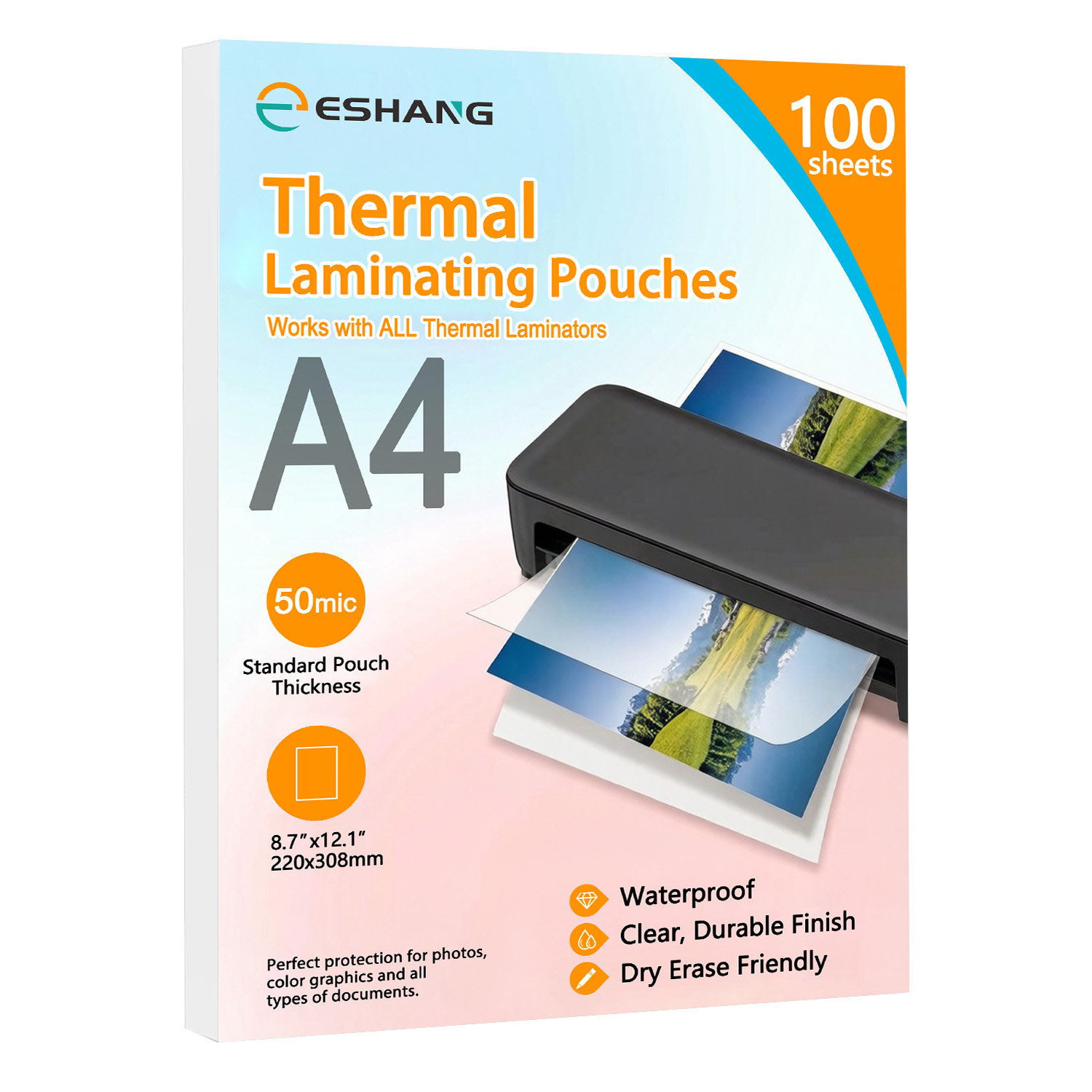 ESHANG A4 Laminating Sleeves,  - Document Laminator Pouch 评论和价格